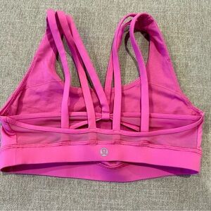 NWOT Lululemon Athletica Pink Strappy Sports Bra Size 8